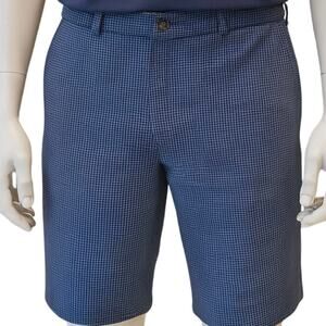 Adidas Men's 40 Ultimate 365 Blue & White Checkered Golf Shorts